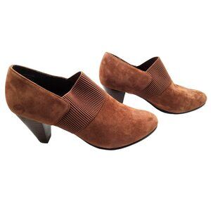 David Tate women's Brown Suede Leather Pump Size US 6.5w.